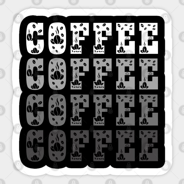 Coffee Addict Sticker by oneduystore